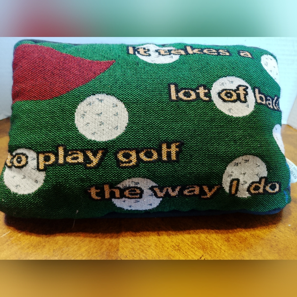 Green Golf Themed Pillow